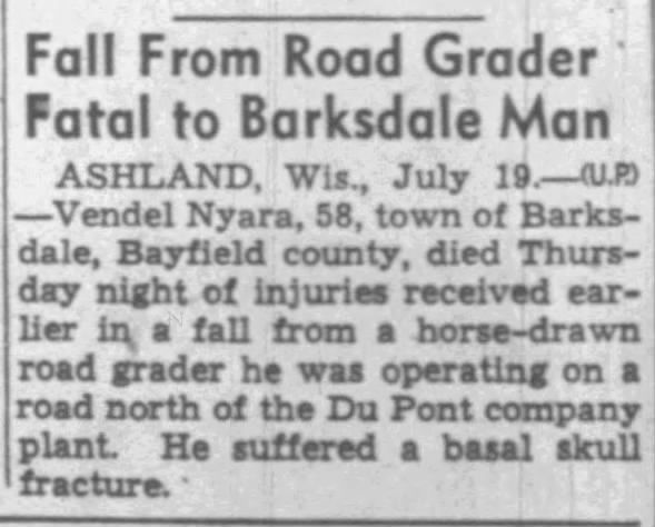 Vendel death notice. 1940 2